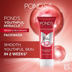 POND'S Youthful Miracle Hexyl Retinol, Renew & Rejuvenate Facewash 100g,Hexyl Retinol facewash, anti-aging face wash, rejuvenating cleanser