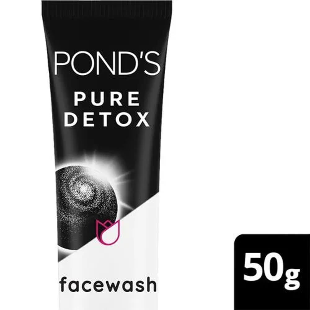 Pond's Pure White Deep Cleansing Facial Foam, 50 g,Pond's Facial Foam, Pure White Face Wash, Deep Cleansing Foam, Dirt & Oil Remover, Skin Brightening Cleanser