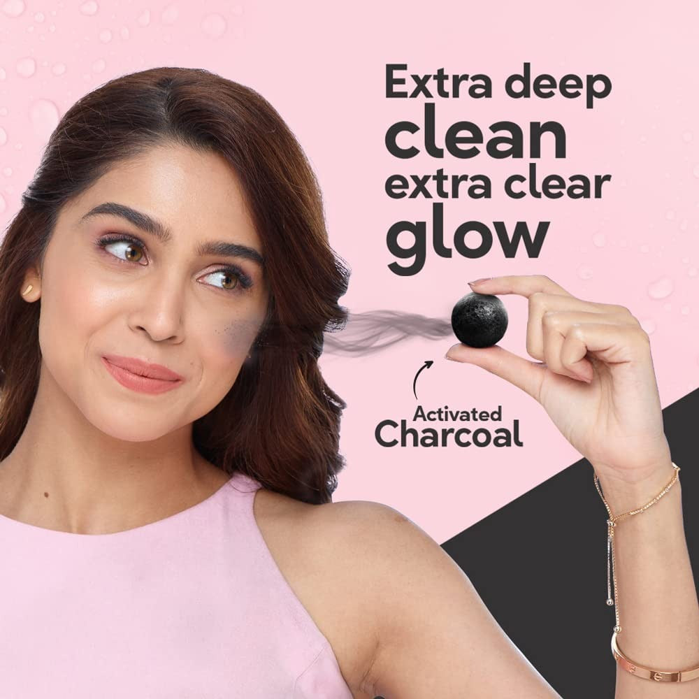POND'S Pure Detox, Facewash, 150G, For Fresh, Glowing Skin, With Activated Charcoal, Daily Exfoliating & Brightening Cleanser, Pollution Clear Face Wash