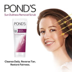 POND'S Bright Beauty Face Scrub, Deep Clean But Mild On Skin, Exfoliate, Remove Blackheads & Sun Tan, Gel Scrub, Bright Glowing Skin, 100 g,POND’S Face Scrub