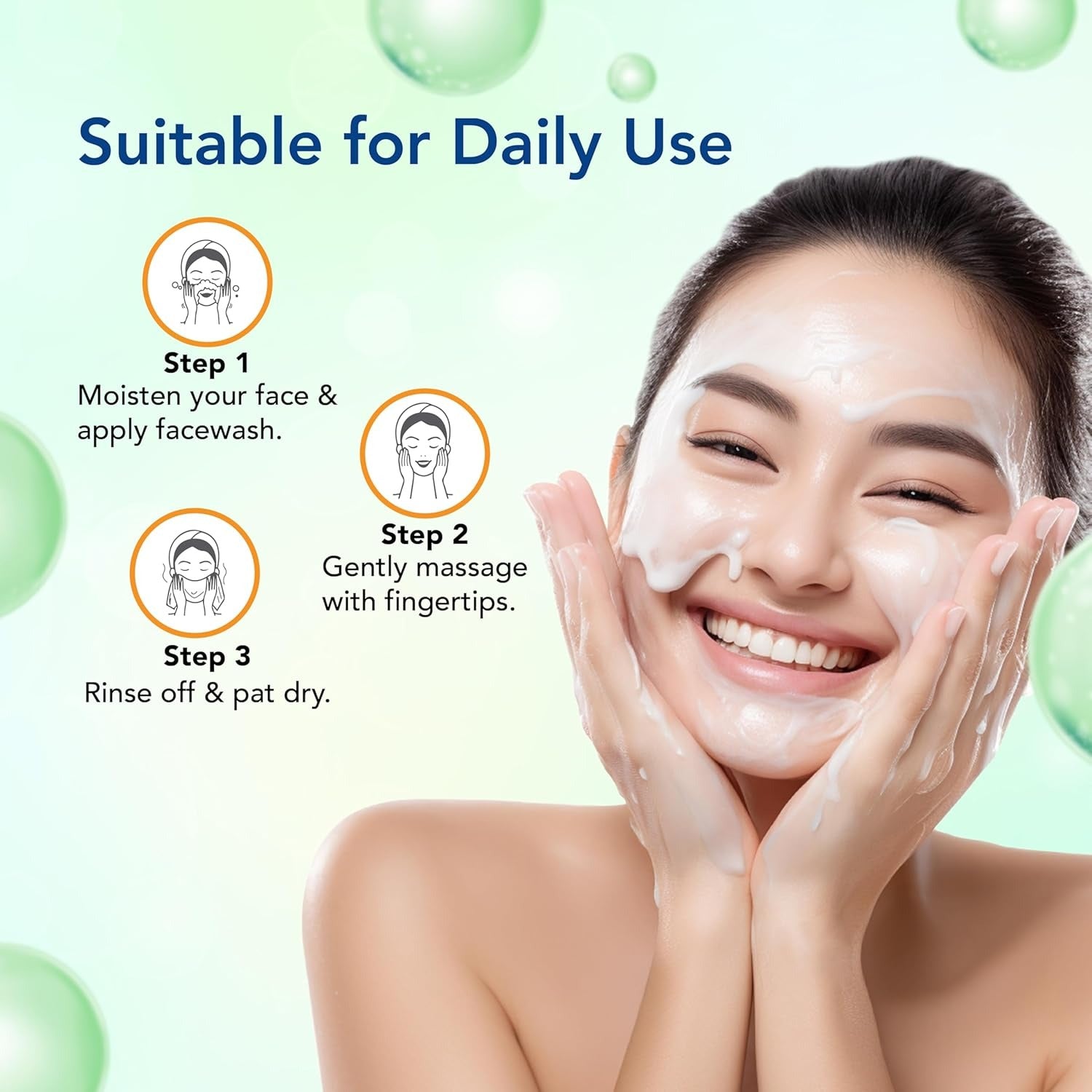 DR.RASHEL Korean Face Wash | With Rice Water & 1% Ceramide Complex | Brightening | Hydrating | Gentle Cleanser For All Skin Types | 100ml