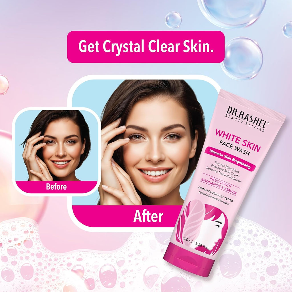 DR.RASHEL White Skin Face wash Natural Extracts White Skin Facewash Deep cleansing and skin brightening for oily and dry skin -100 ML