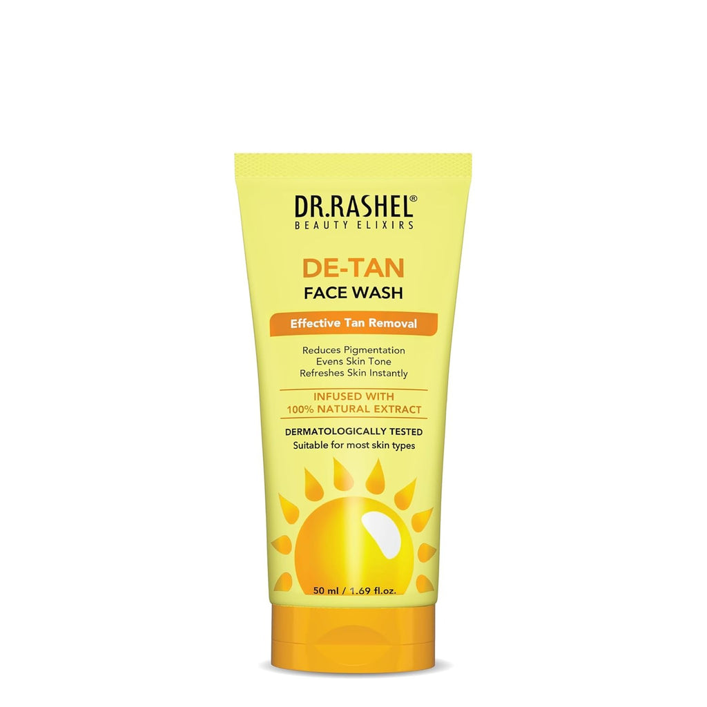 DR.RASHEL De-Tan with Clove & Peppermint for Tan Removal & Fresh Skin | All Skin Types Face Wash| 50ml