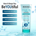 DR.RASHEL Hyaluronic Acid Face Wash For Men & Women Concentrate for Deep Cleansing & Clove Purifying Face Wash With Natural Ingredients Suitable For All Skin
