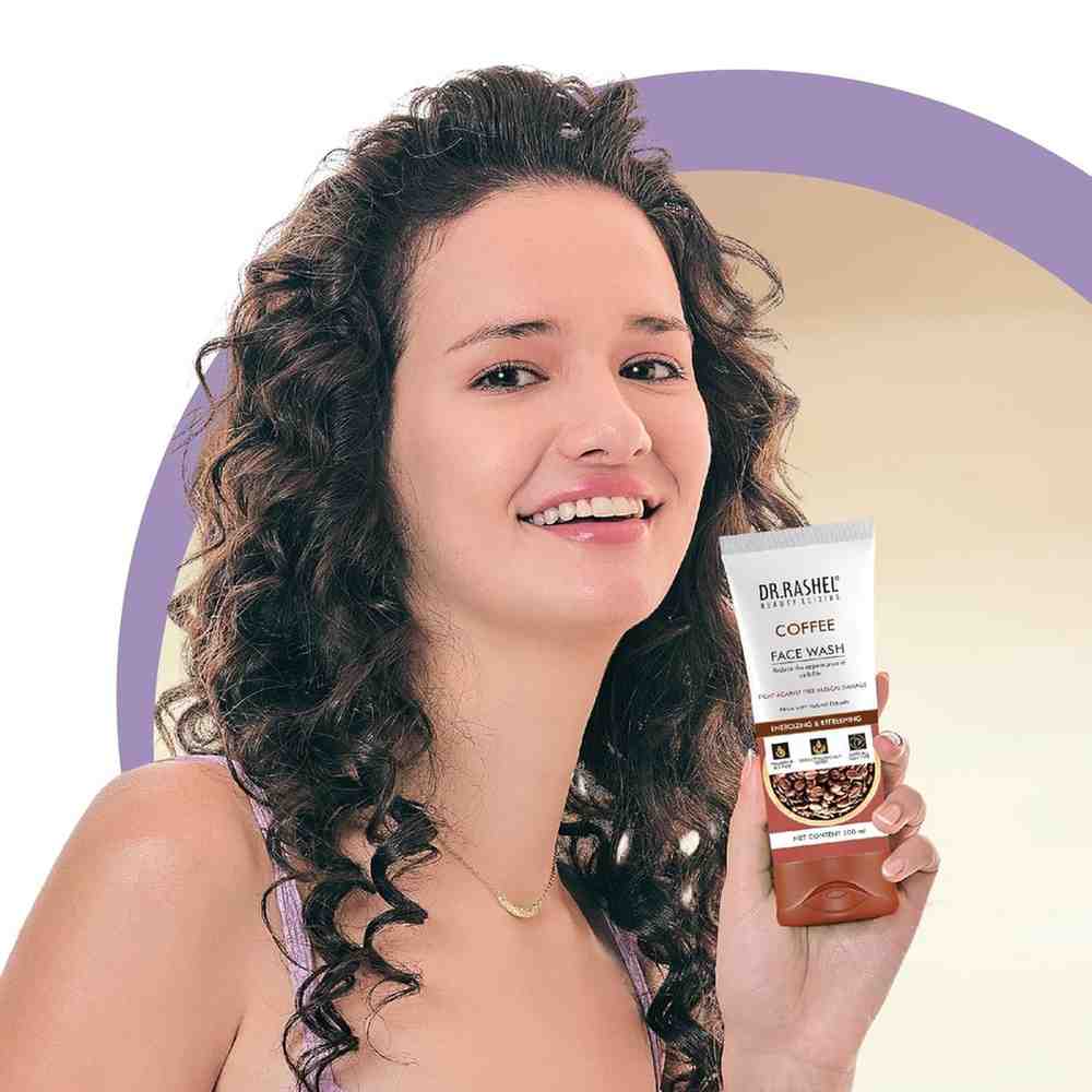DR.RASHEL Coffee Face Wash For Men & Women Concentrate for Deep Cleansing & Clove Purifying With Active Coffee Beans Crushed And Natural Ingredients