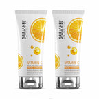 DR.RASHEL Vitamin C Brightening Facial Cleanser | With Hyaluronic Acid | Anti-Aging & Skin Hydration | Gentle Face Wash | 80ml Each | Pack of 2