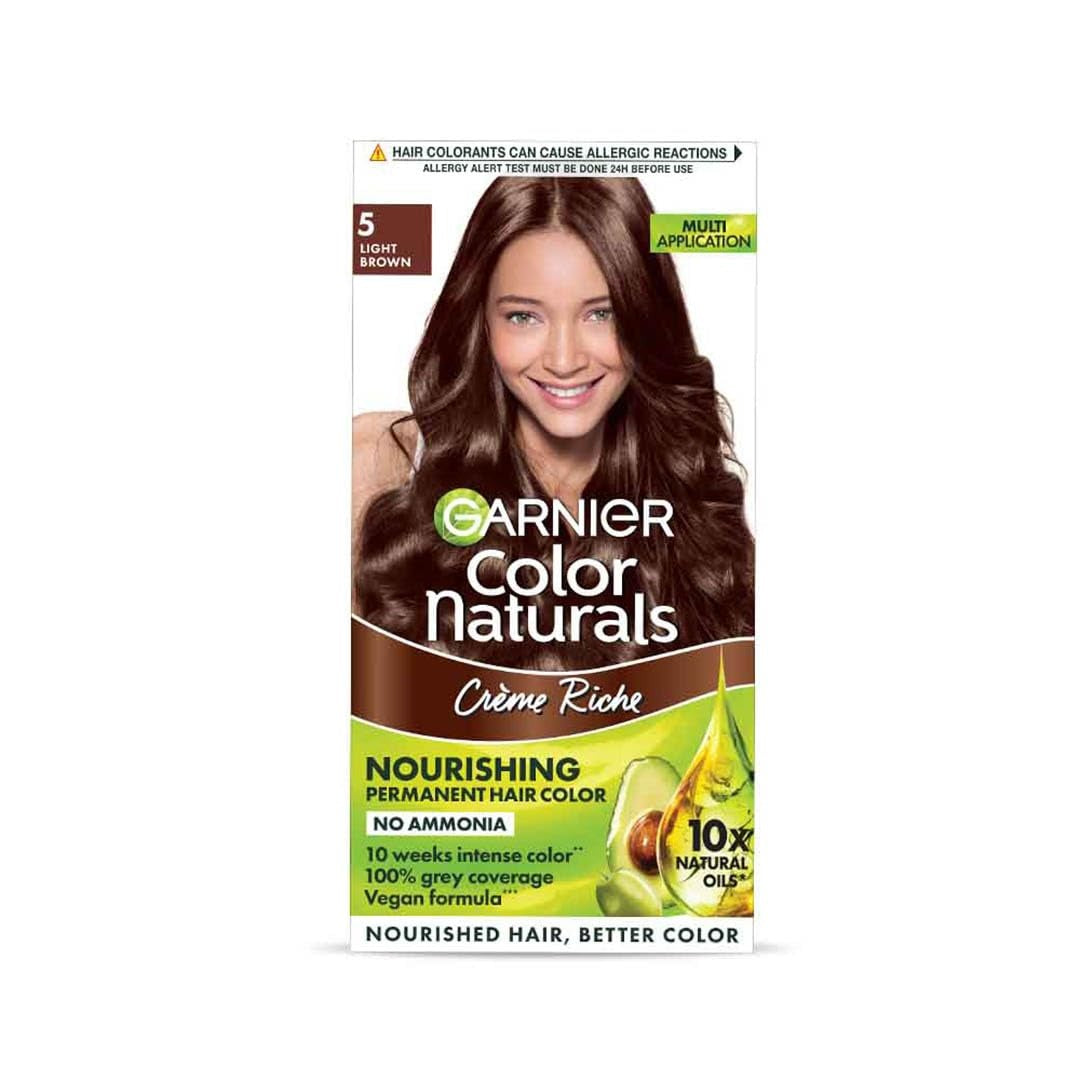 Garnier, Hair Colouring Creme, Long-lasting Colour, Smoothness & Shine, Color Naturals, Shade: 7.3 Golden Brown, 55ml + 50g