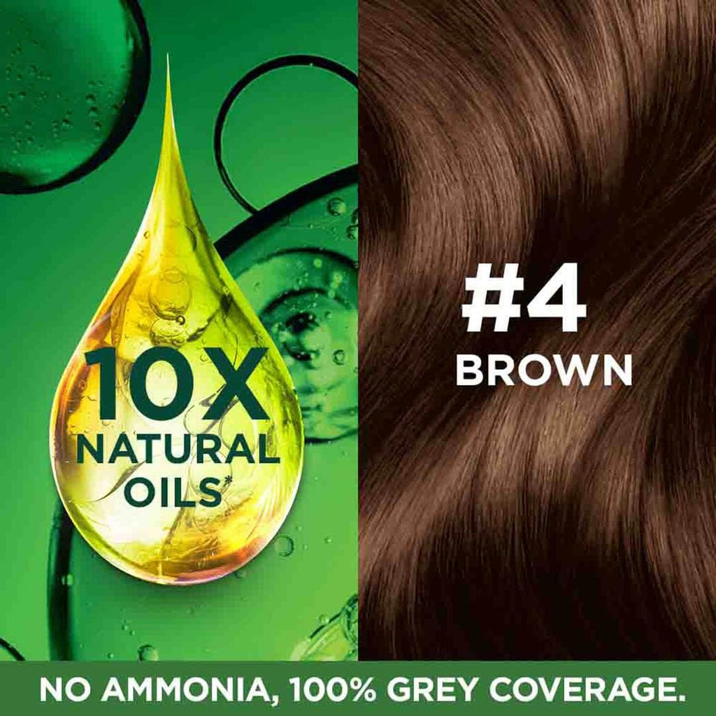 Garnier Color Naturals Crème hair color, Shade 4 Brown, 70ml + 60g