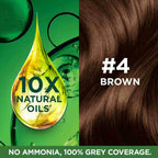 Garnier Color Naturals Crème hair color, Shade 4 Brown, 70ml + 60g
