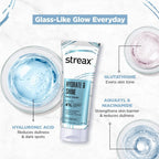Streax Hydrate & Shine Skin Hydrating Face Wash Cleanser, 100 ml | 4% Hyaluronic & Glutathione Serum Complex | Instant Glow, Glass Skin Finish | For Man & Woman