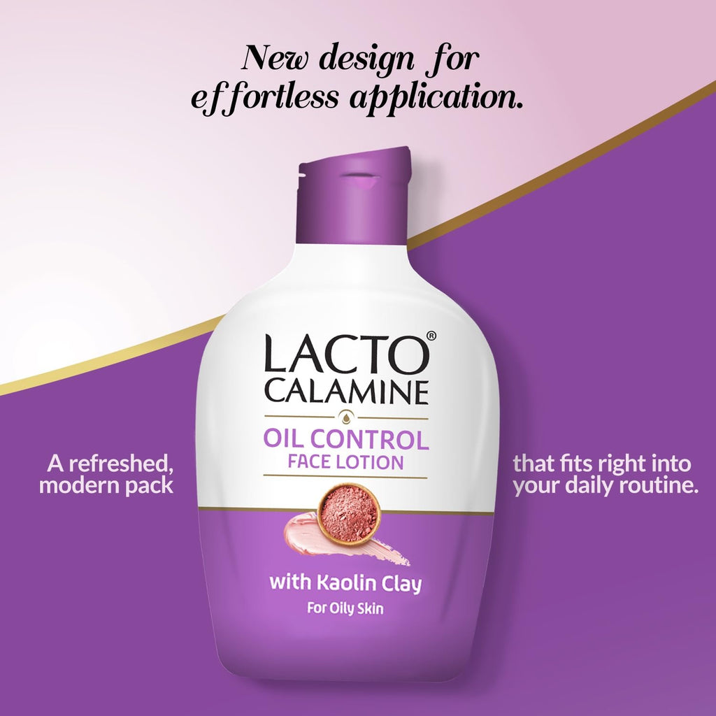 Lacto Calamine Face Lotion | 120ml | Daily Moisturizer For Face - Oily Skin | Kaolin Clay, Glycerine & Zinc Oxide | Abosrbs Excess Oil | Fights Pimples
