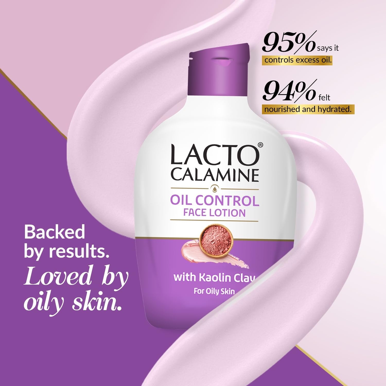 Lacto Calamine Face Lotion | 120ml | Daily Moisturizer For Face - Oily Skin | Kaolin Clay, Glycerine & Zinc Oxide | Abosrbs Excess Oil | Fights Pimples