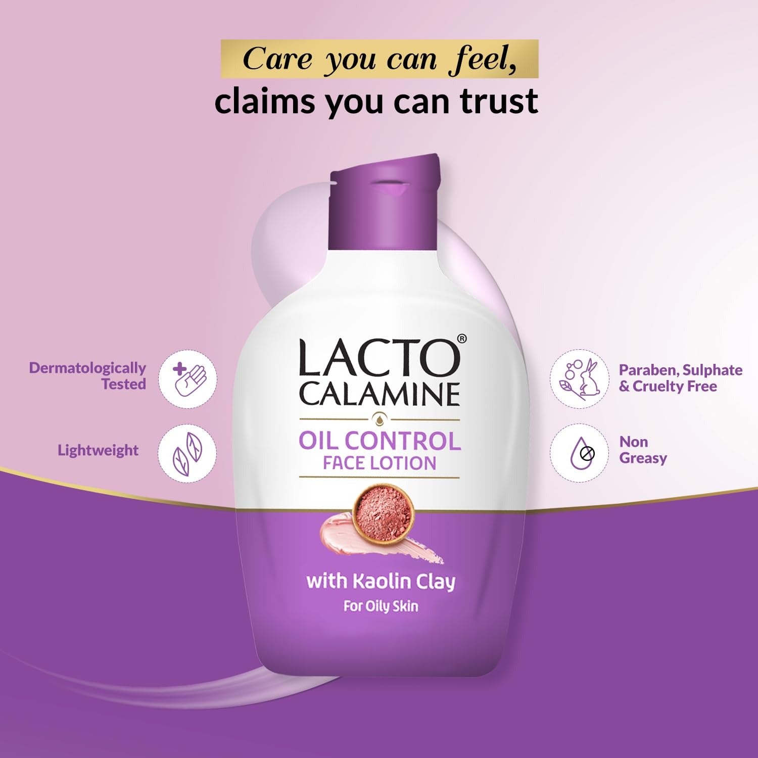 Lacto Calamine Face Lotion | 120ml | Daily Moisturizer For Face - Oily Skin | Kaolin Clay, Glycerine & Zinc Oxide | Abosrbs Excess Oil | Fights Pimples