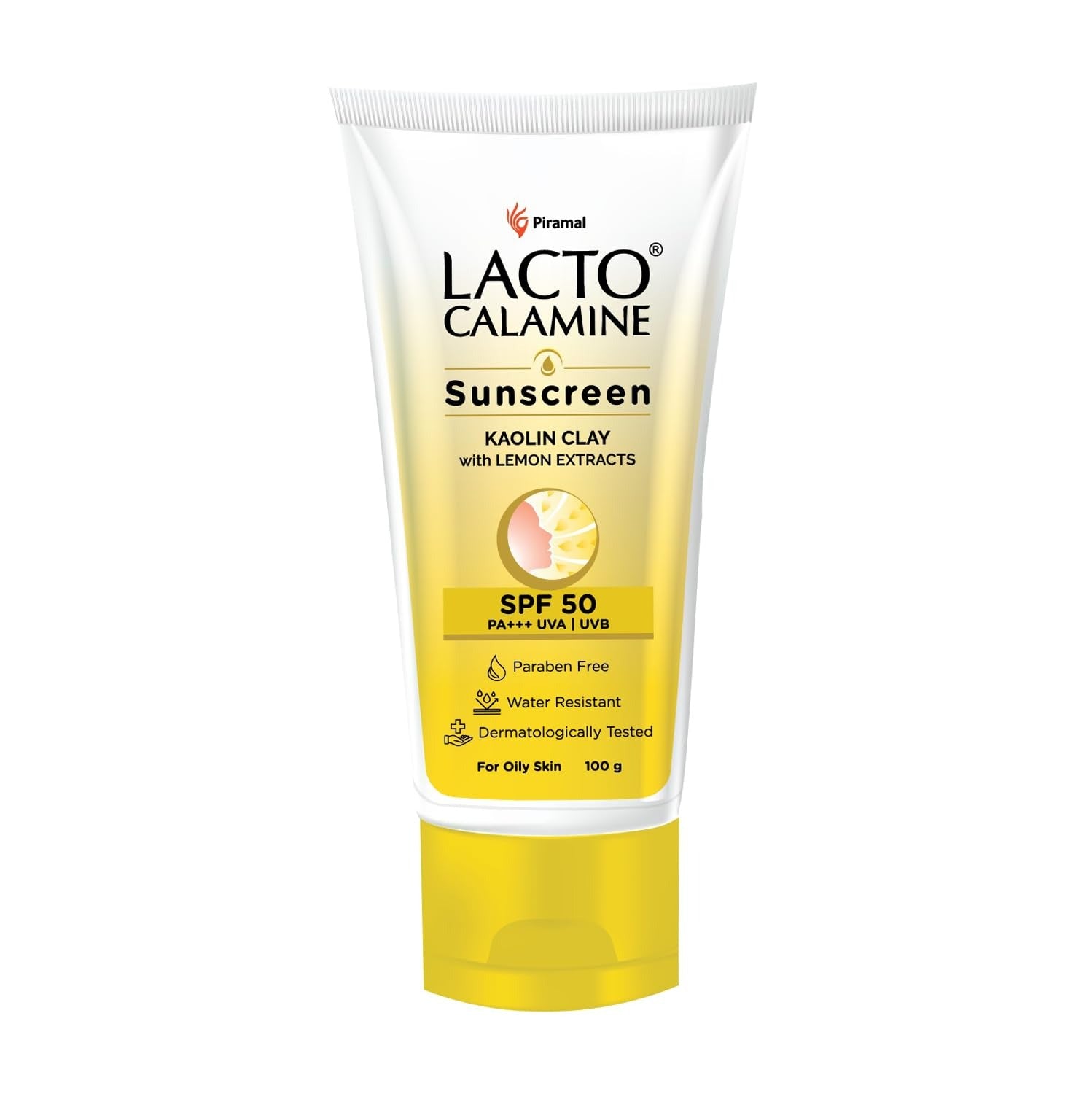 Lacto Calamine Sunscreen SPF 50 | 100g | PA +++ Sunscreen For Oily Skin | UVA – UVB | Water Resistant & No White Cast | With Kaolin Clay
