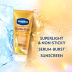 Vaseline Gluta Hya - Antioxidant SPF 50 PA+++ Sunscreen for Face & Body | Glutathione & Hyaluronic Acid infused Sunscreen 175 ML