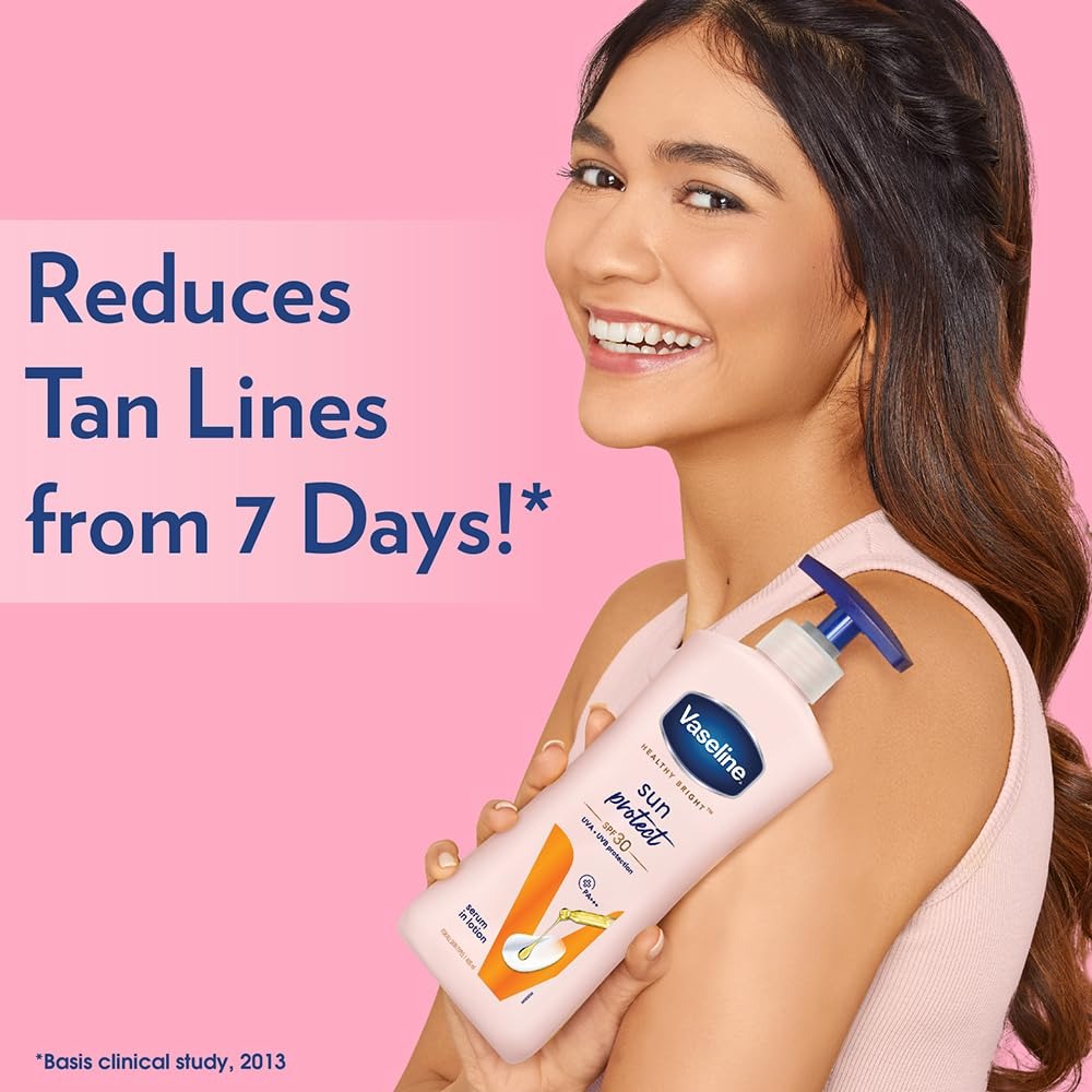 Vaseline Sun Protect SPF 30 Body Lotion, Reduces Tan Lines in 7 Days, UVA + UVB PA+++ Sun Protection, 600ml