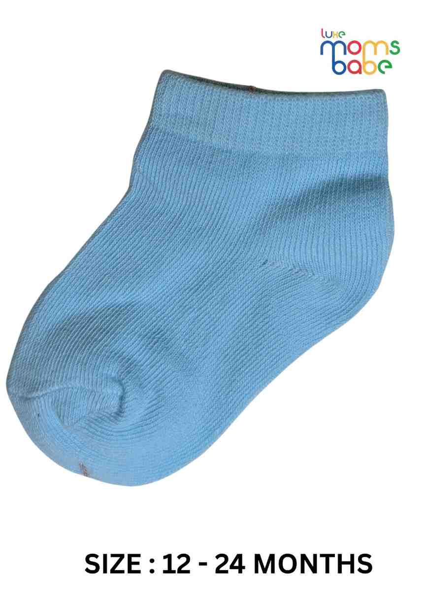 Baby Socks  - Pack of 2  for Baby boys ( 12-24 Months )-Blue and white,cotton baby socks, kids socks pack of 2, soft toddler socks, infant socks boys