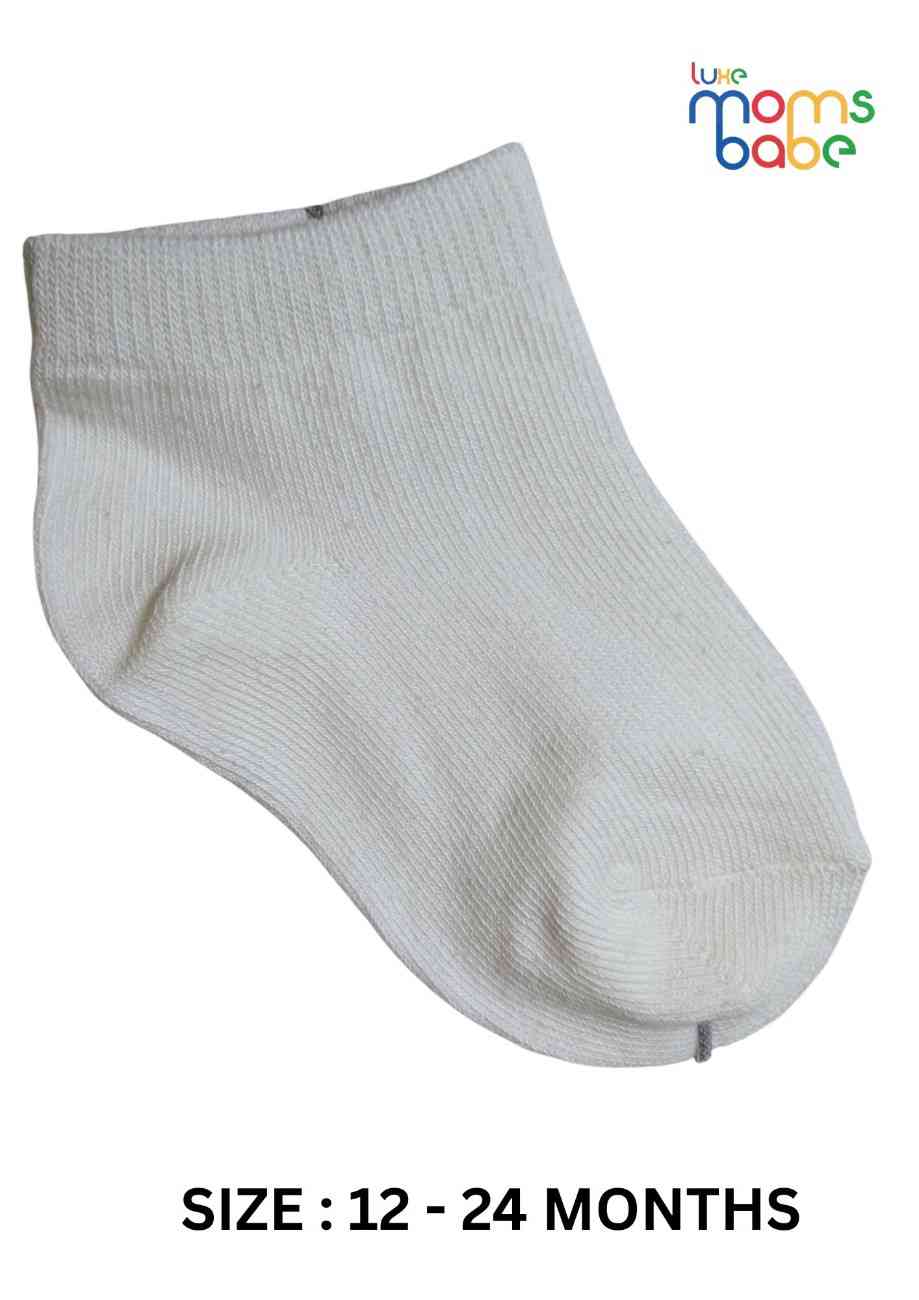 Baby Socks  - Pack of 2  for Baby boys ( 12-24 Months )-Pink&white,cotton baby socks, kids socks pack of 2, soft infant socks, stretchable toddler socks