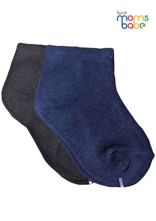 Baby Socks  - Pack of 2  for Baby boys ( 12-24 Months ), -Black&White,cotton baby socks, kids socks pack of 2, soft toddler socks, infant socks boys