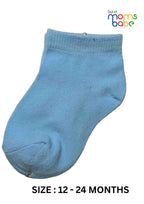 Baby Socks  - Pack of 2  for Baby boys ( 12-24 Months )-Blue and Purple,cotton baby socks, blue purple baby socks, soft infant socks, stretchable baby socks