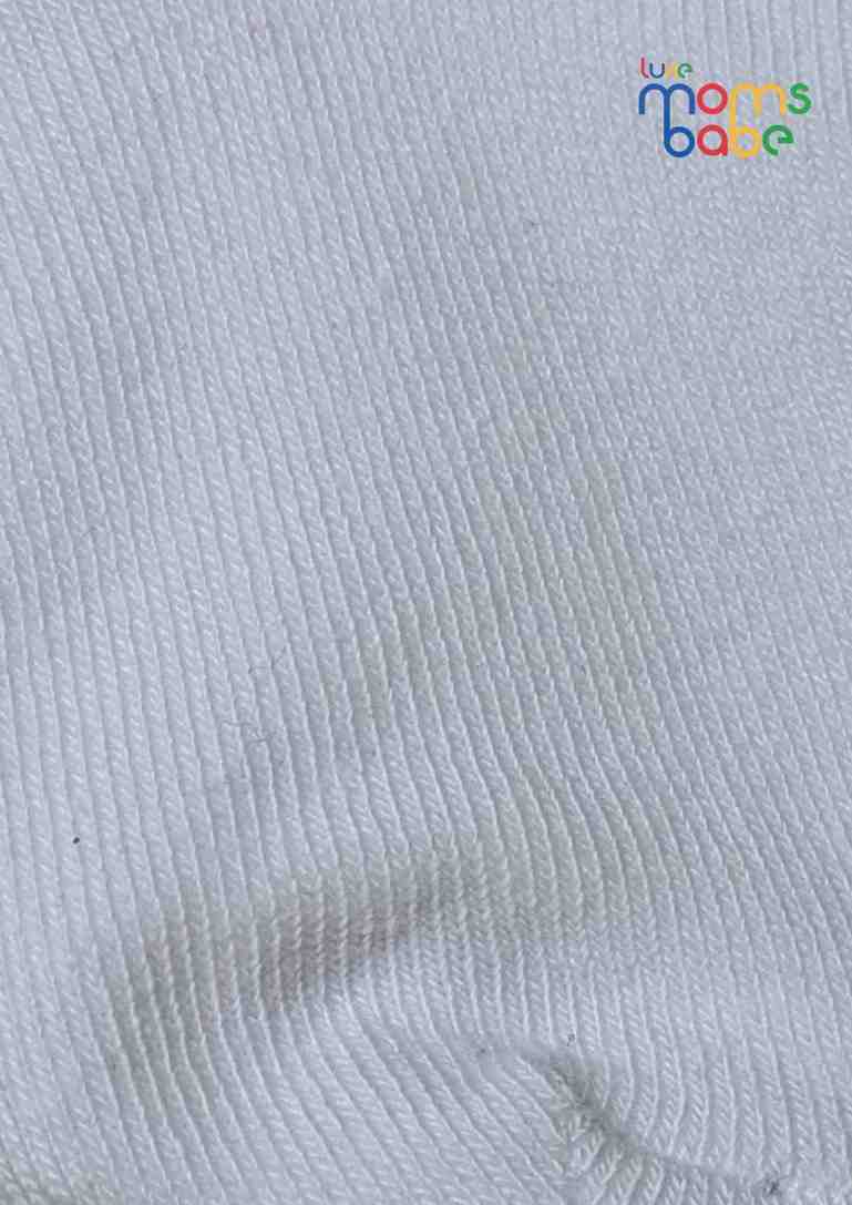 Baby Socks  - Pack of 2  for Baby boys ( 12-24 Months )-White&Grey,cotton baby socks, kids socks pack of 2, soft infant socks, stretchable toddler socks