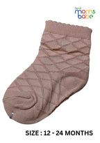 Baby Socks  - Pack of 2  for Baby boys ( 12-24 Months )-pink and white,cotton baby socks, kids socks pack of 2, soft toddler socks, stretchable infant socks