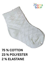 Baby Socks  - Pack of 2  for Baby boys ( 12-24 Months )-pink and white,cotton baby socks, kids socks pack of 2, soft toddler socks, stretchable infant socks