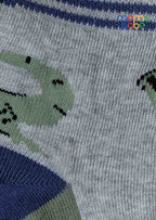 Baby Socks  - Pack of 2  for Baby boys ( 12-24 Months )- blue, grey, and yellow ,cotton baby socks, kids socks pack of 2, soft toddler socks