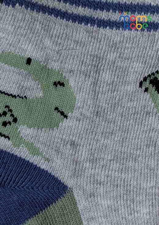 Baby Socks  - Pack of 2  for Baby boys ( 12-24 Months )- blue, grey, and yellow ,cotton baby socks, kids socks pack of 2, soft toddler socks