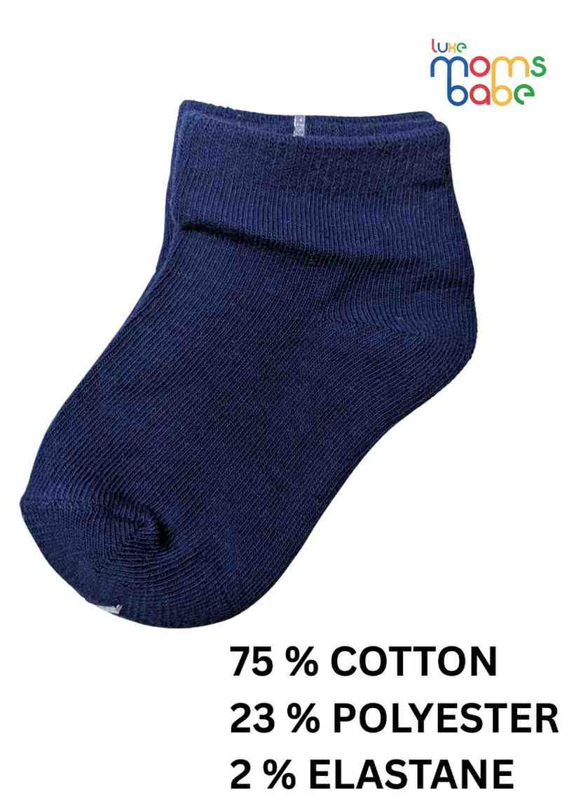Baby Socks  - Pack of 2  for Baby boys ( 12-24 Months )Navy Blu&White,cotton baby socks, kids socks pack of 2, soft toddler socks, stretchable infant socks