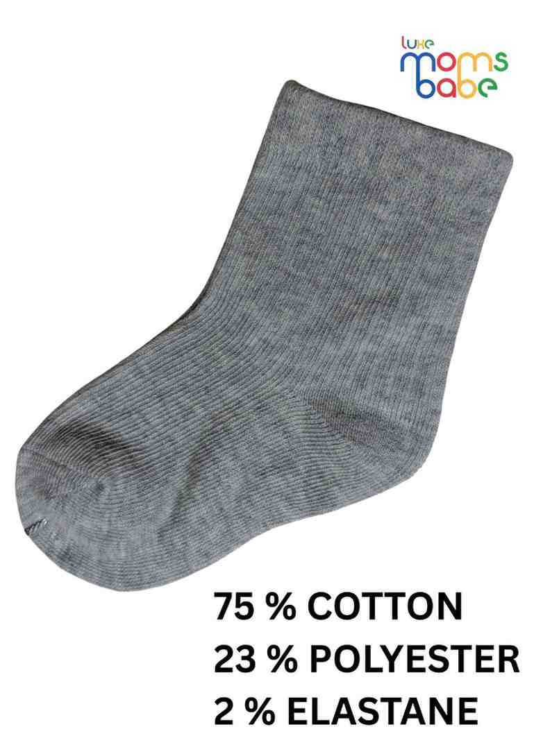 Baby Socks  - Pack of 2  for Baby boys ( 12-24 Months )-dark blue with yellow and light gray,cotton baby socks, kids socks pack of 2, soft toddler socks