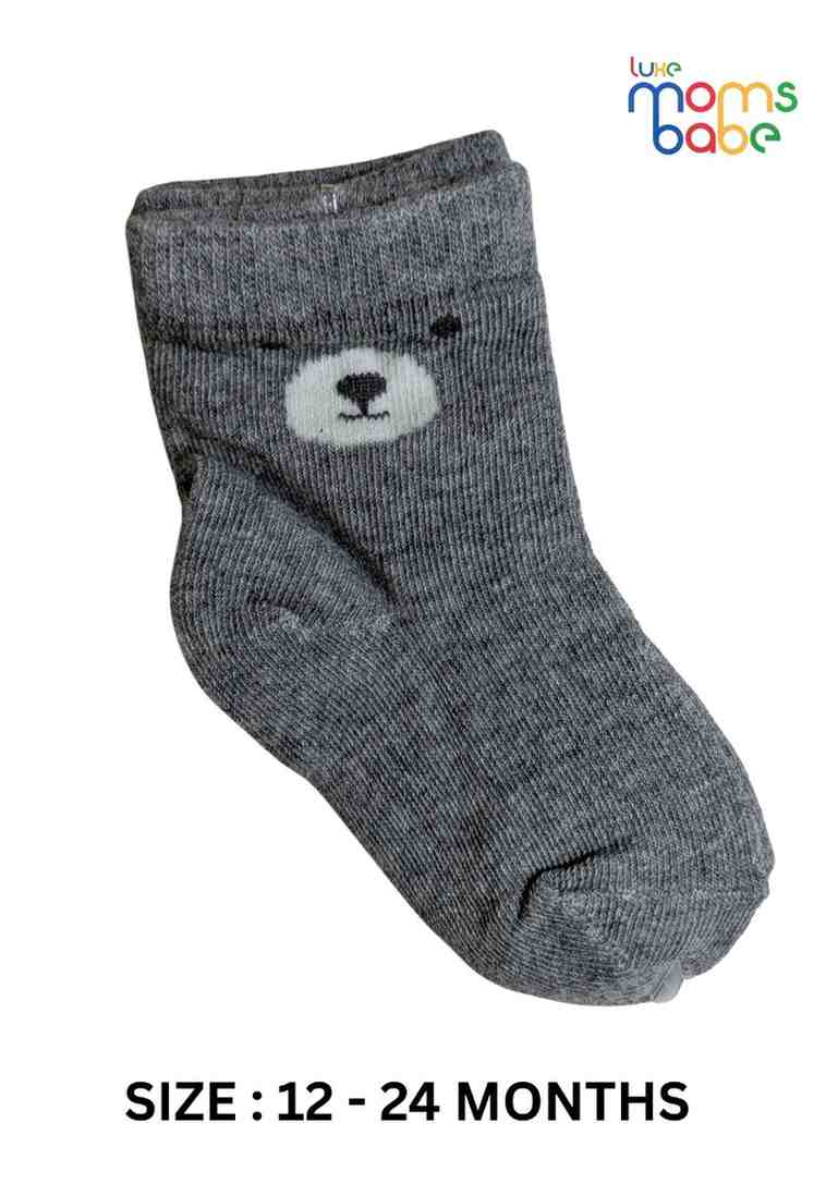 Baby Socks  - Pack of 2  for Baby boys ( 12-24 Months )- grey and blue,stretch baby socks, breathable baby socks, boys ankle socks, toddler footwear