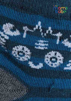 Baby Socks  - Pack of 2  for Baby boys ( 12-24 Months )- grey and blue,stretch baby socks, breathable baby socks, boys ankle socks, toddler footwear