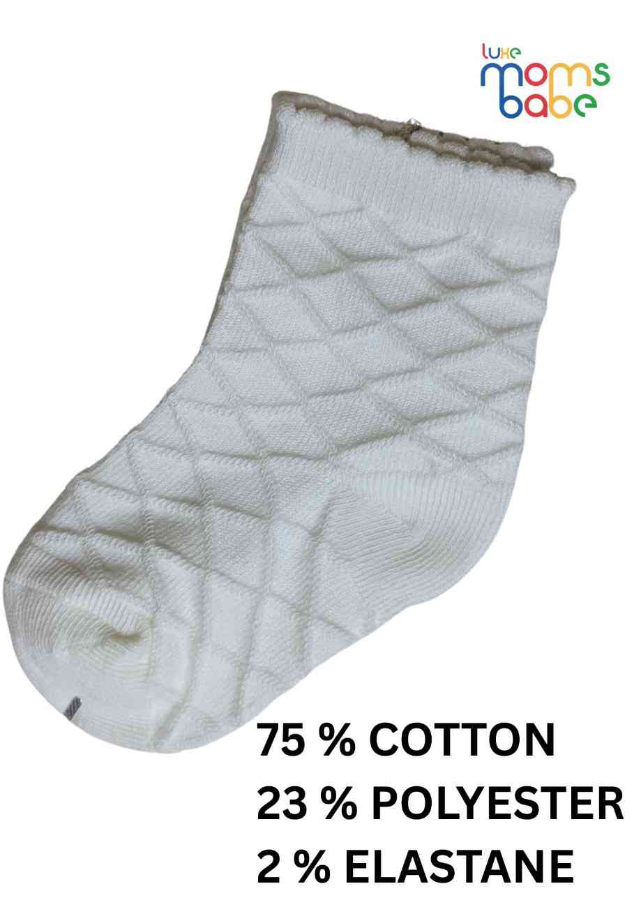 Baby Socks  - Pack of 2  for Baby boys ( 12-24 Months )-Green&White,breathable baby socks, boys ankle socks, toddler footwear, daily wear socks