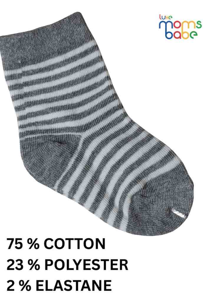 Baby Socks  - Pack of 2  for Baby boys ( 12-24 Months )-Blue&Grey,breathable baby socks, boys ankle socks, toddler footwear, daily wear socks