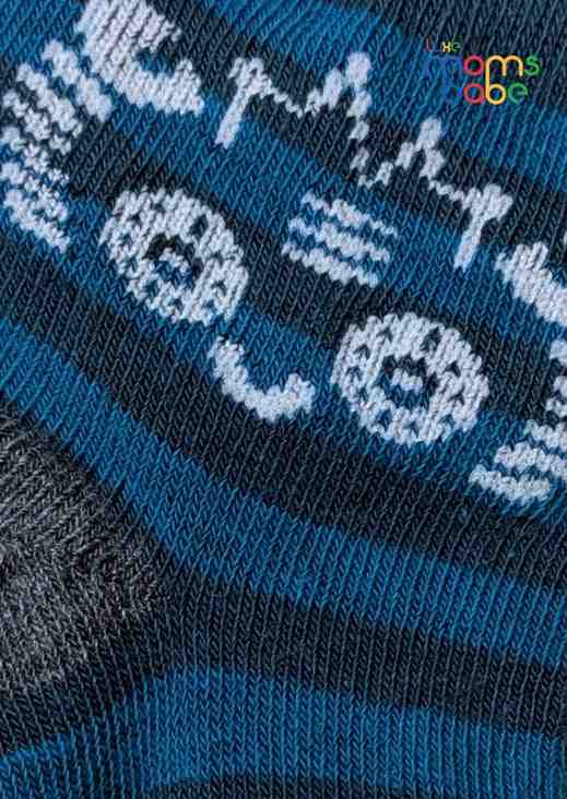 Baby Socks  - Pack of 2  for Baby boys ( 12-24 Months )-Blue&Grey,breathable baby socks, boys ankle socks, toddler footwear, daily wear socks