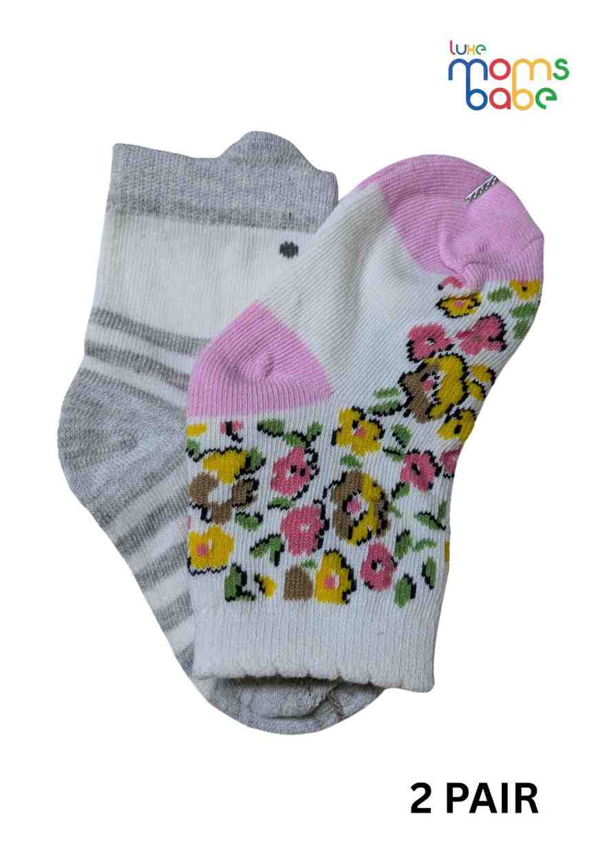 Baby Socks  - Pack of 2  for Baby boys ( 12-24 Months )-Multi colour,cotton baby socks, soft infant socks, stretch baby socks, breathable baby socks