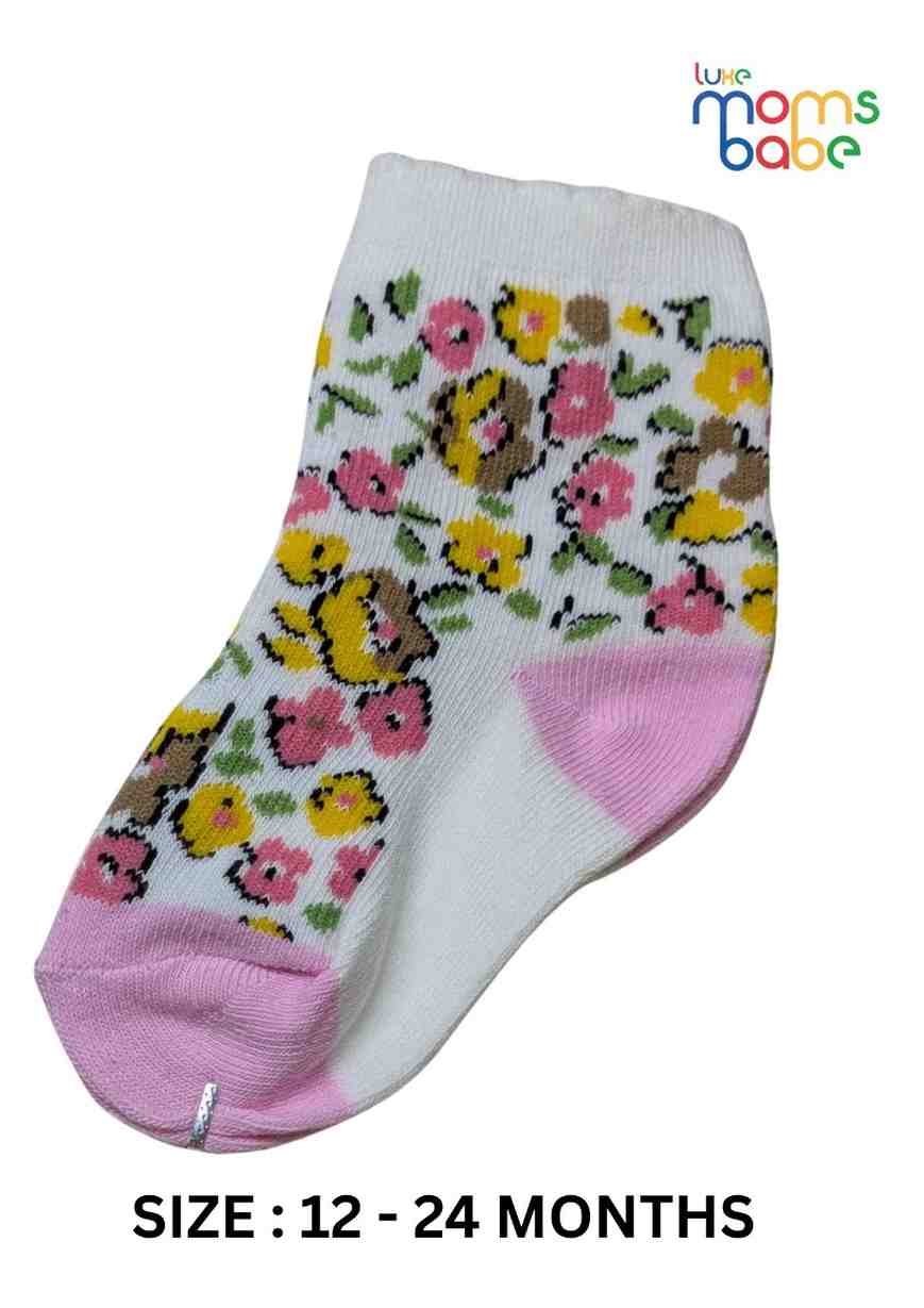 Baby Socks  - Pack of 2  for Baby boys ( 12-24 Months )-green, pink, and yellow ,breathable baby socks, boys ankle socks, toddler footwear, daily wear socks