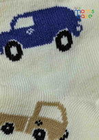 Baby Socks  - Pack of 2  for Baby boys ( 12-24 Months )-cream and light blue,breathable baby socks, boys ankle socks, toddler footwear, daily wear socks