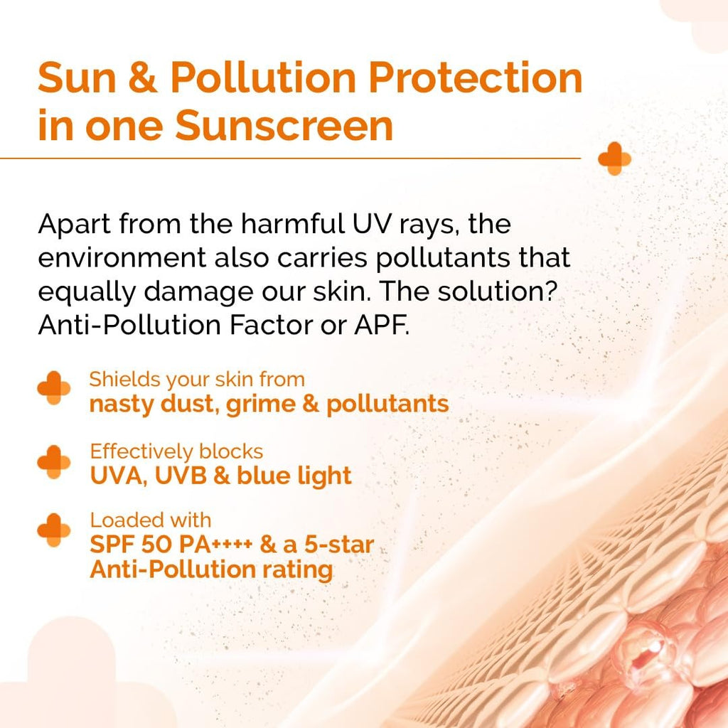 The Derma Co 1% Hyaluronic Sunscreen Aqua Gel SPF 50 PA++++ | Hydrating, Lightweight & Non-Greasy | No White Cast | Broad Spectrum & Blue Light Protection