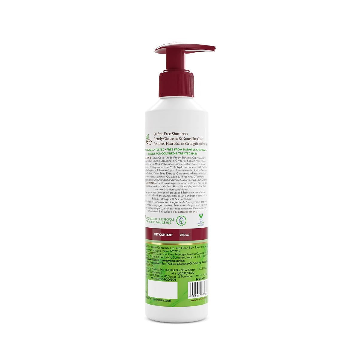 Mamaearth Onion Shampoo for Hair Growth and Hair Fall Control with Onion and Plant Keratin | Reduces Hair Fall | Strengthens & Smoothens Hair | For Men & Women