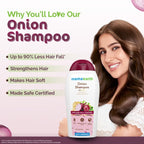 Mamaearth Onion Shampoo for Hair Fall Control & Hair Growth with Onion & Plant Keratin - 180 ml