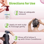 Mamaearth Onion Shampoo for Hair Fall Control & Hair Growth with Onion & Plant Keratin - 180 ml