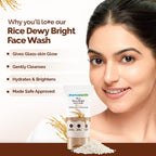 Rice Dewy Bright Face Wash With Rice Water & Niacinamide for Glass Skin - 150 ml