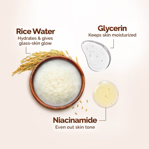 Rice Dewy Bright Face Wash With Rice Water & Niacinamide for Glass Skin - 150 ml