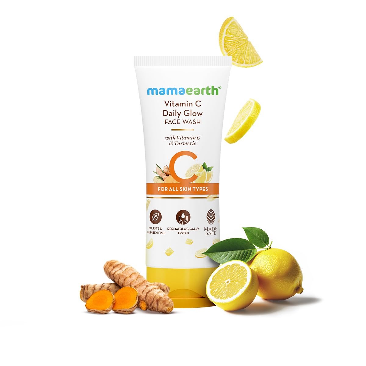 Mamaearth Vitamin C Face Wash with Vitamin C and Turmeric for Skin Illumination - 100 ml | Brightens skin | Evens skin Tone | Makes skin Glow100ml