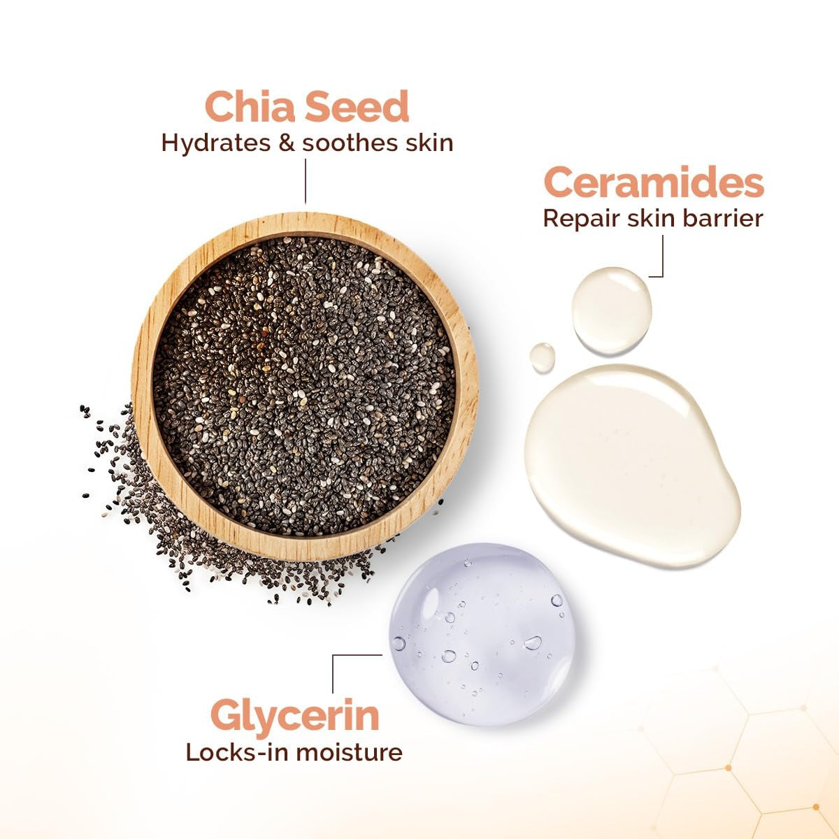 Mamaearth Chia Oil-Free Face Wash with Chia Seed & Ceramides - 100 ml | For Normal to Oily Skin | Gives Hydrated Glow | Co-created with Top Dermats