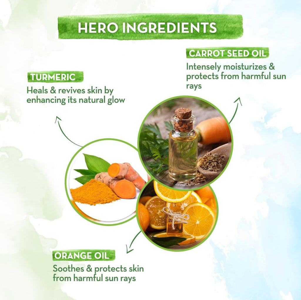 Mamaearth Ultra Light Indian Sunscreen with Carrot Seed & Turmeric | SPF 50 PA ++++ | UVA & UVB Protection | Tan Protection | No White Cast