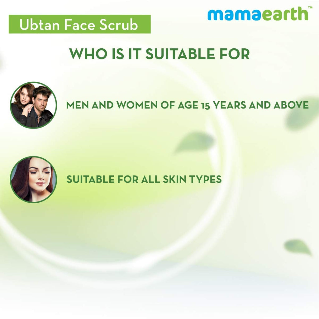 Mamaearth Ubtan Scrub For Face with Turmeric & Walnut for Tan Removal - 100g