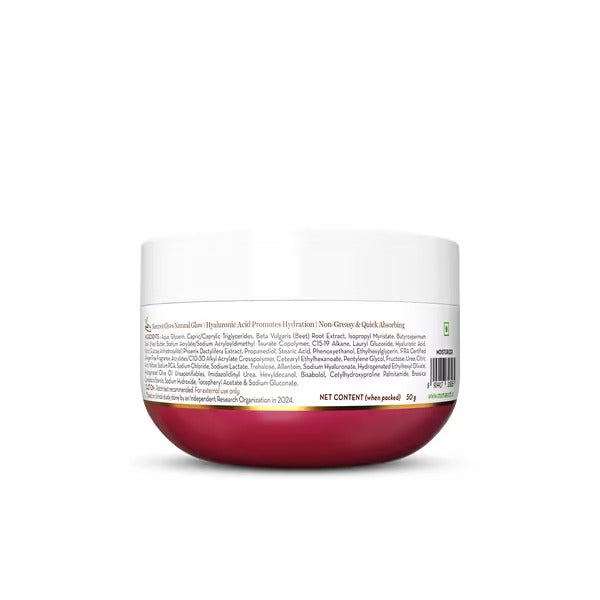 Beetroot Hydraful Light Moisturizing Cream with Beetroot & Hyaluronic Acid for Hydrated Pink Glow - 50 g